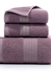 Fishbone Purple / 1 Bath Towel And 2 Towels