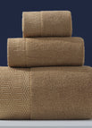 Geometric Brown / 1 Bath Towel And 2 Towels