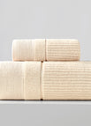 Vertical Line Beige / 1 Bath Towel And 2 Towels