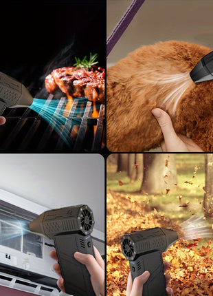 130000 RPM High-Speed Jet Hair Dryer - Turbo-Charged, Portable, Wireless, Rechargeable, and Compact Design - Perfect for Car, Computer, Keyboard, and Lens Drying with Convenient Type-C Rechargeable Feature - Riparo82