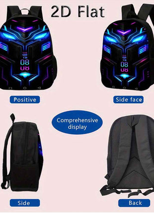 3pcs Set di zaini stella del calcio include un zaino di grande capacità, un astuccio per matite e un sacchetto per il pranzo con cerniera con spallacci regolabili, rendendolo un grande regalo per viaggi e pendolarismo.