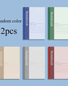 12 quaderni A5, 30 pagine ciascuno, Colori assortiti (Blu, Verde, Arancione, Rosso, Grigio, Viola), Design semplice con pagine rigate per studenti, scuola e ufficio, Quaderni carini per la scuola