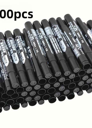 100 pezzi di pennarelli impermeabili, 2 mm, adatti per carta, metallo, vetro, ecc., ritorno a scuola, forniture per lo studio, colori scolastici, pennarelli, cancelleria, penne per scrivere, pennarelli colorati.