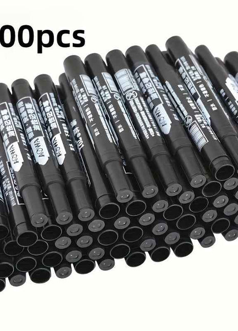 100 pezzi di pennarelli impermeabili, 2 mm, adatti per carta, metallo, vetro, ecc., ritorno a scuola, forniture per lo studio, colori scolastici, pennarelli, cancelleria, penne per scrivere, pennarelli colorati.