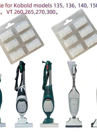 24 Confezione di Frescanti per Aspirapolvere per Modelli Vorwerk Kobold VK135, VK136, VK140, FP140, FP150, VK150, VK260, VK265, VK270, VK300 - Inserimenti di Aromaterapia Profumati e Deodoranti per Attacco Pavimento in Plastica (6 Confezioni da 4)