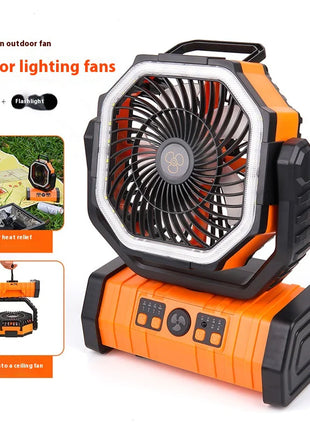 Outdoor Household Power Bank LED Light Camping Fan - riparo82