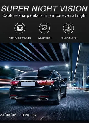 Car Dash Cam 4 Channel Black Box Driving Camera FHD 1080P Front and 720P Left Right Rear Night Vision Loop Recording 24H Parking - Riparo82