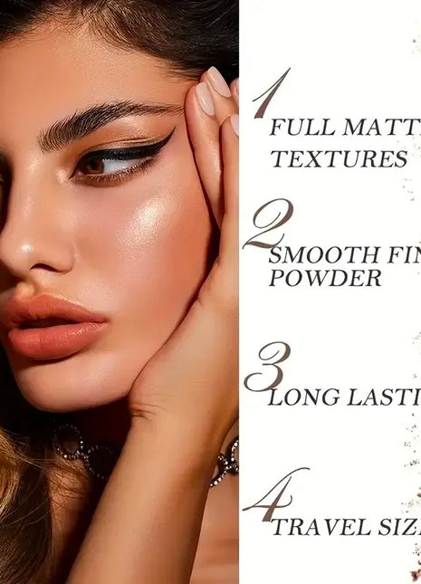 10-Color Matte & Glitter Eyeshadow Palette – High-Pigment, Long-Lasting, Waterproof & Smudge-Proof for Daily & Nude Makeup - Riparo82