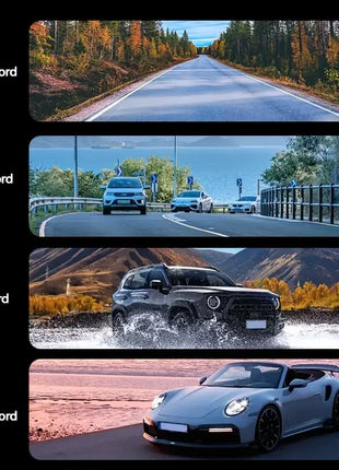 Car Dash Cam 4 Channel Black Box Driving Camera FHD 1080P Front and 720P Left Right Rear Night Vision Loop Recording 24H Parking - Riparo82