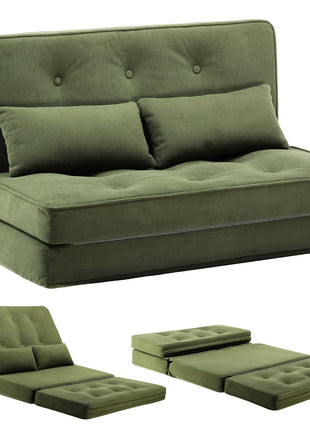 Divano COMHOMA Divano Letto Piccolo 2 posti Mini Divano Letto Schienale Regolabile in 6 Livelli, Soggiorno, Camera da Letto e Campeggio