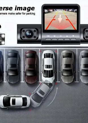 Car Dash Cam 4 Channel Black Box Driving Camera FHD 1080P Front and 720P Left Right Rear Night Vision Loop Recording 24H Parking - Riparo82