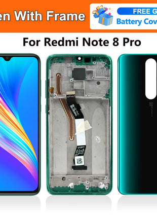 6.53" per Xiaomi Redmi Note 8 Pro Display LCD Touch Screen, per Redmi Note8Pro M1906G7I Display LCD Sostituisci, con cornice - riparo82