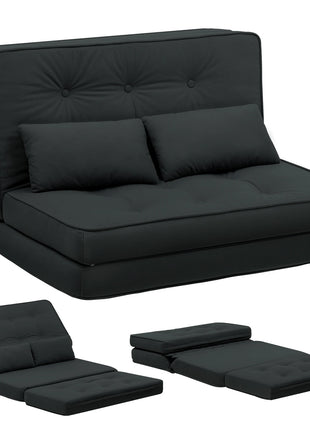 Divano COMHOMA Divano Letto Piccolo 2 posti Mini Divano Letto Schienale Regolabile in 6 Livelli, Soggiorno, Camera da Letto e Campeggio