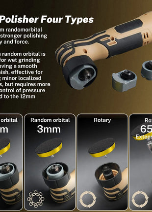 Mini lucidatrice per auto senza fili Dettagli Wireless Scratch Killer Lucidatrice per auto Kit di cuscinetti da 1/1,5/3 pollici per ceratura automatica