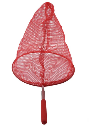 A72Z 3X Outdoor Catching Catching Butterfly Net Fishing Net Bag Stainless Steel Telescopic Fishing Net Tool Red - Riparo82