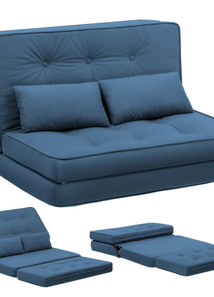 Divano COMHOMA Divano Letto Piccolo 2 posti Mini Divano Letto Schienale Regolabile in 6 Livelli, Soggiorno, Camera da Letto e Campeggio