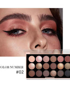 18-Color Eyeshadow Palette – Pearlescent, Matte, Fine Shimmer, Glitter, Earth Tones, Long-Lasting, High-Performance