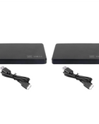 AB51 2pcs 2.5In SATA to USB 3.0 Solid State Enclosure Mobile Hard Disk Cassette with USB3.0/2.0 Cable for HDD SSD External - Riparo82