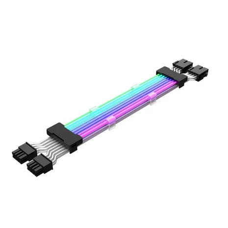 ARGB PSU Power Supply Extension Cable RGB Flow ATX 24Pin PCIE GPU 8-Pin 6+2Pin Cord Motherboard RGB Extension Cable for Computer - Riparo82