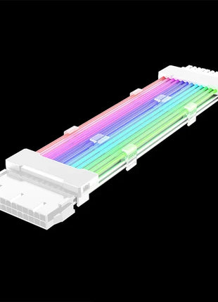ARGB PSU Power Supply Extension Cable RGB Flow ATX 24Pin PCIE GPU 8-Pin 6+2Pin Cord Motherboard RGB Extension Cable for Computer - Riparo82