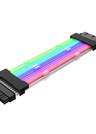 ARGB PSU Power Supply Extension Cable RGB Flow ATX 24Pin PCIE GPU 8-Pin 6+2Pin Cord Motherboard RGB Extension Cable for Computer - Riparo82