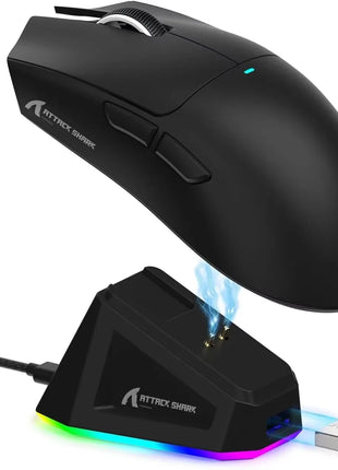 ATTACK SHARK X11 Lightweight Three-mode Wireless Gaming Mouse with RGB Charging Dock Optical Sensor PAW3311 22K DPI  PC/Mac - Riparo82