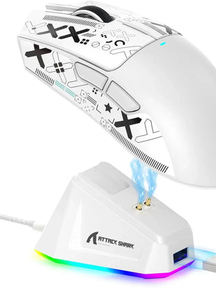 ATTACK SHARK X11 Lightweight Three-mode Wireless Gaming Mouse with RGB Charging Dock Optical Sensor PAW3311 22K DPI  PC/Mac - Riparo82