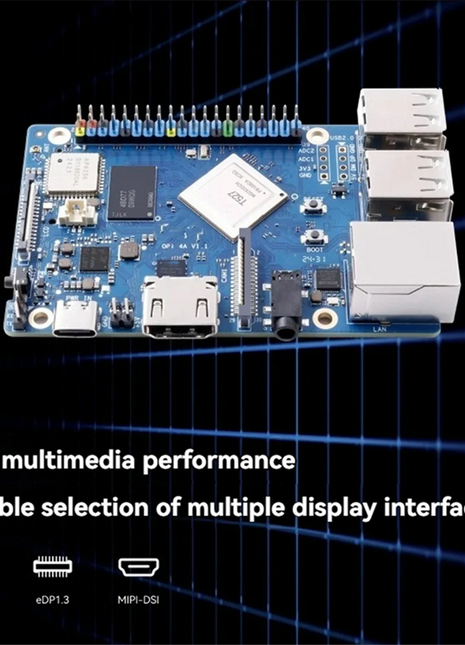 AVSY For 4A Development Board Allwinner T527, RISC-V Co-Processor WiFi+BT5.0 BLE, M2 NVMe SSD, 2TOPS NPU 2GB RAM - Riparo82