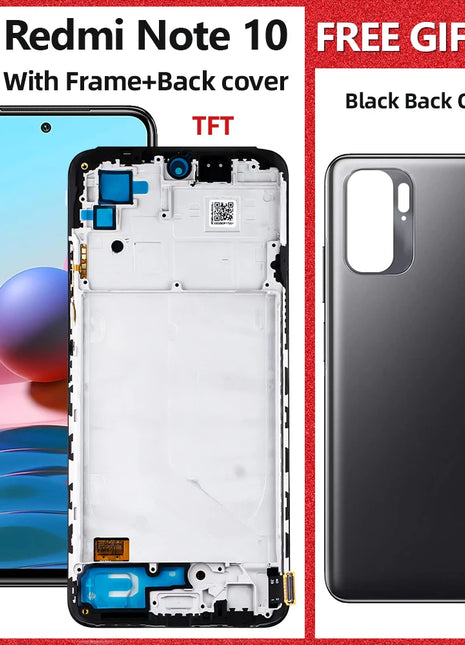 6.43 ''Per Xiaomi Redmi Nota 10 4G Display LCD Touch Screen Digitizer Pannello LCD Per Redmi Nota 10 M2101K7AI LCD - riparo82