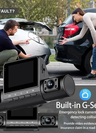 Car Dash Cam 4 Channel Black Box Driving Camera FHD 1080P Front and 720P Left Right Rear Night Vision Loop Recording 24H Parking - Riparo82