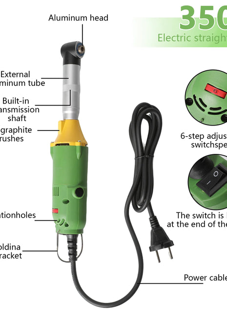 Smerigliatrice Elettrica Diritta 350W per Piastrelle in Ceramica, 6 Velocità Variabili, Macchina per Pulizia, Levigatura e Lucidatura