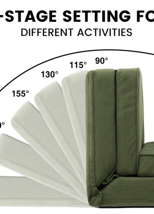 Divano COMHOMA Divano Letto Piccolo 2 posti Mini Divano Letto Schienale Regolabile in 6 Livelli, Soggiorno, Camera da Letto e Campeggio