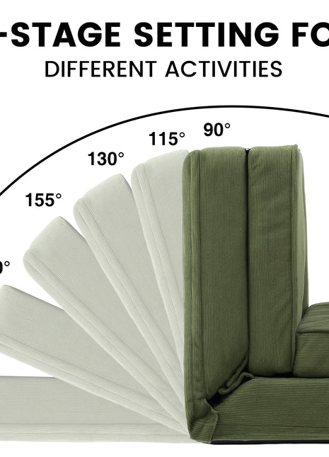 Divano COMHOMA Divano Letto Piccolo 2 posti Mini Divano Letto Schienale Regolabile in 6 Livelli, Soggiorno, Camera da Letto e Campeggio