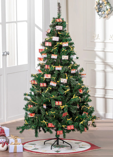 GTPLAYER Albero di Natale artificiale Deco natalizio pieghevole con robusti rami del piedistallo Tirare automaticamente insieme