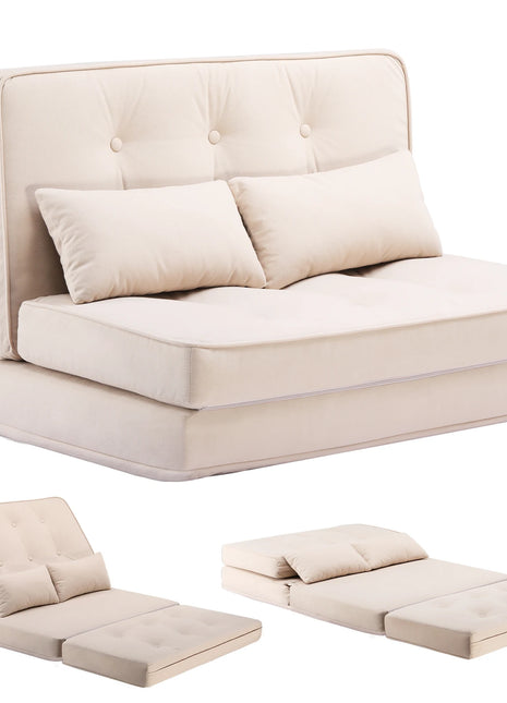 Divano COMHOMA Divano Letto Piccolo 2 posti Mini Divano Letto Schienale Regolabile in 6 Livelli, Soggiorno, Camera da Letto e Campeggio