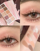 10-Color Matte & Glitter Eyeshadow Palette – High-Pigment, Long-Lasting, Waterproof & Smudge-Proof for Daily & Nude Makeup - Riparo82