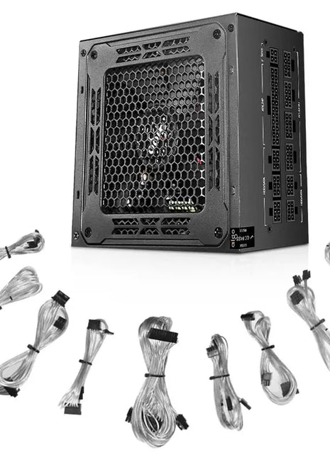 Aigo PC computer Power Supply Rated 700W 80PLUS gold 100-240V Full module active Gaming PSU ATX 12V PFC 24Pin 14cm Fan For BTC - Riparo82