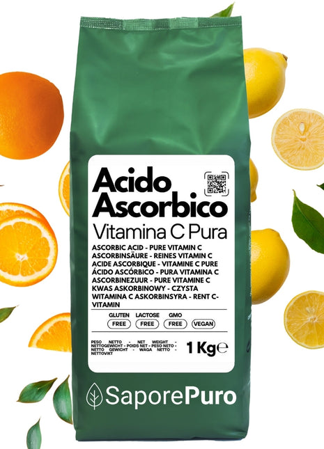 Acido Ascorbico - Pura Vitamina C : Il Nutriente Essenziale per le tue ricette! - (E300) - Confezionato in Italia