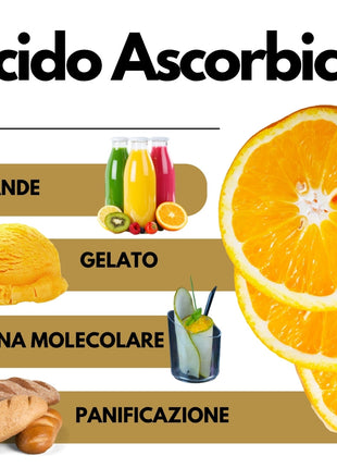Acido Ascorbico - Pura Vitamina C : Il Nutriente Essenziale per le tue ricette! - (E300) - Confezionato in Italia