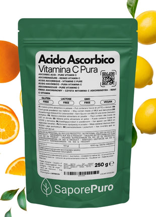 Acido Ascorbico - Pura Vitamina C : Il Nutriente Essenziale per le tue ricette! - (E300) - Confezionato in Italia