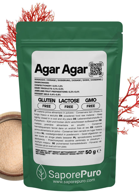 Agar Agar - E406 - Gelificante Naturale - Origine ITALIA