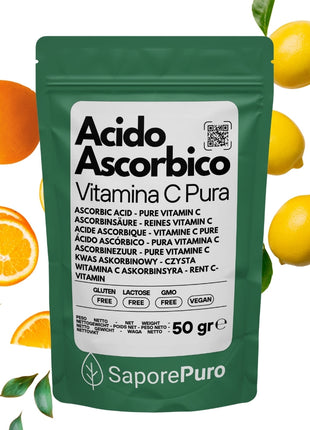 Acido Ascorbico - Pura Vitamina C : Il Nutriente Essenziale per le tue ricette! - (E300) - Confezionato in Italia