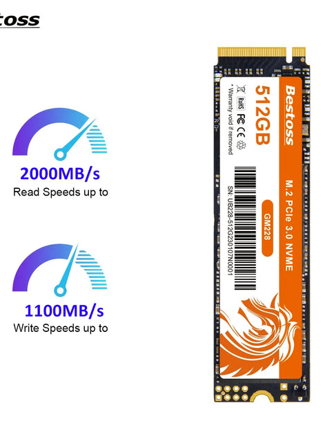 Bestoss Nvme M2 Ssd 1tb Notebook Ssd Nvme M2 256gb Diy Gaming Computer Internal Solid State Drives For Laptops GM228 - Riparo82
