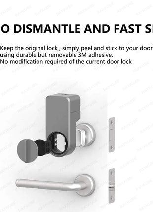 Bluetooth smart door lock cylinder with Tuya app integration
