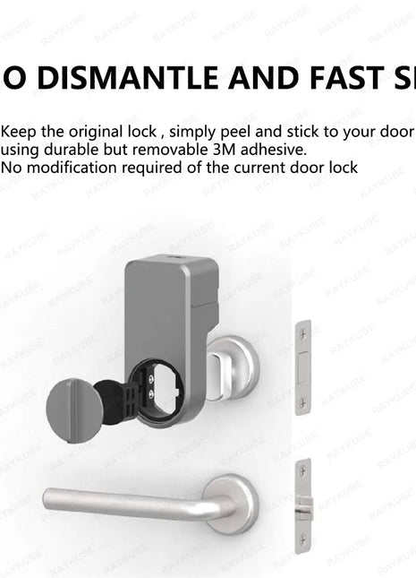 Bluetooth smart door lock cylinder with Tuya app integration

