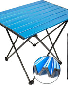 Camping Table Folding Portable Camp Side Table Aluminum Lightweight Carry Bag Beach Outdoor Hiking Picnics Bbq Cooking Dining - Riparo82