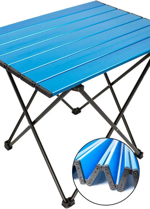 Camping Table Folding Portable Camp Side Table Aluminum Lightweight Carry Bag Beach Outdoor Hiking Picnics Bbq Cooking Dining - Riparo82
