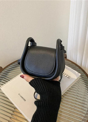 Candy Color Fashion PU Leather Mini Crossbody Bag Shoulder Bags for Women Small Saddle Bag Lipstick Coin Money Pouch Card Holder - Riparo82