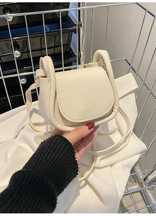 Candy Color Fashion PU Leather Mini Crossbody Bag Shoulder Bags for Women Small Saddle Bag Lipstick Coin Money Pouch Card Holder - Riparo82