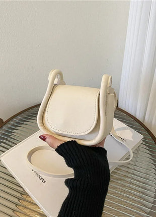 Candy Color Fashion PU Leather Mini Crossbody Bag Shoulder Bags for Women Small Saddle Bag Lipstick Coin Money Pouch Card Holder - Riparo82